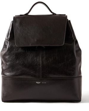 Metier Glide Full-Grain Leather Backpack - Black
