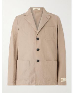 Massimo Alba Baglietto Unstructured Cotton-twill Blazer - Natural