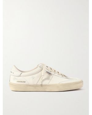 Golden Goose Soul-Star Distressed Leather Trainers - Natural