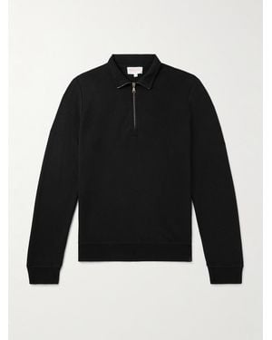 Derek Rose Cotton And Modal-Blend Jersey Half-Zip Sweatshirt - Black