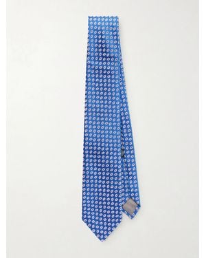 Charvet 8.5Cm Silk-Jacquard Tie - Blue