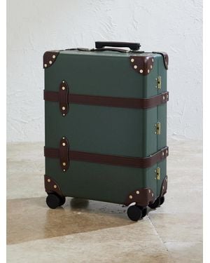 Globe-Trotter Centenary Leather Carry-on Suitcase - Green