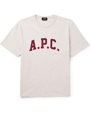 A.P.C. Marcus Logo-print Organic Cotton-jersey T-shirt - Pink