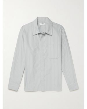 Theory Lucas Ossendrijver Pinstriped Cotton-Blend Shirt - Grey