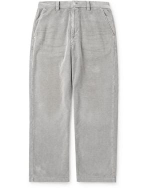 mfpen Straight-leg Cotton-corduroy Pants - Gray