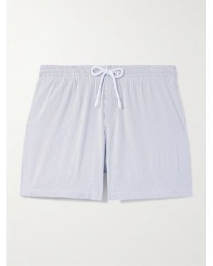 Loro Piana Shorts Da Mare Medi A Gamba Dritta A Righe Daneu - Blu