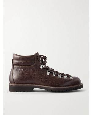 NN07 Fracap M127 Textured Leather Hiking Boots - Brown