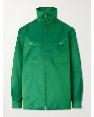 Valentino Garavani Satin Zip-up Jacket - Green