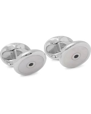 Deakin & Francis Sterling, Mother-Of-Pearl And Sapphire Cufflinks - Gray