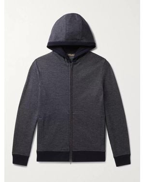 Loro Piana Cashmere And Silk-Blend Zip-Up Hoodie - Blue