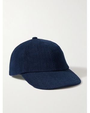 Blue Blue Japan Sashiko Cotton Baseball Cap - Blue