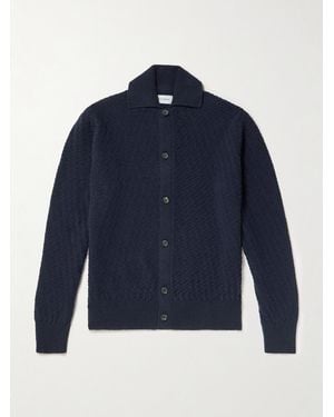 Oliver Spencer Jarvis Cardigan aus Jacquard-Strick aus Merinowolle - Blau