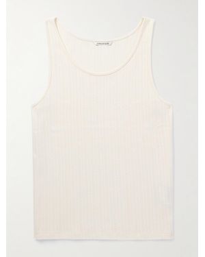 A Kind Of Guise Tomaso Pointelle-Knit Cotton Tank Top - Natural