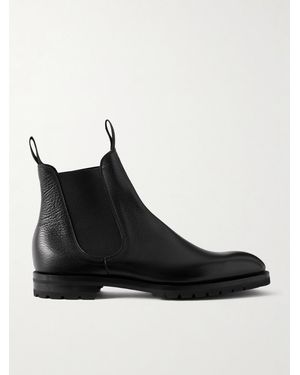Edward Green Newmarket Grained-Leather Chelsea Boots - Black