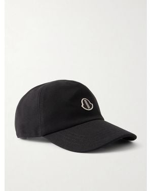 Rick Owens Moncler Logo-appliquéd Cotton-jersey Baseball Cap - Black