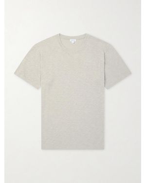 Sunspel Cotton And Linen-Blend T-Shirt - White