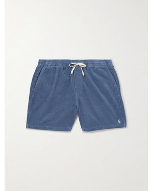 Polo Ralph Lauren Straight-Leg Cotton-Corduroy Drawstring Shorts - Blue