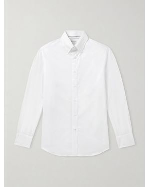 Brunello Cucinelli Button-Down Collar Cotton Shirt - White