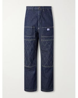 Kapital Lumber Straight-Leg Panelled Jeans - Blue