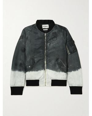 Noma T.D Hand-Dyed Padded Nylon-Shell Bomber Jacket - Black