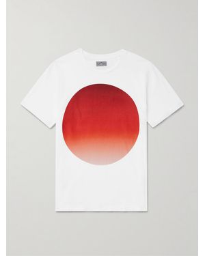Blue Blue Japan Omaru Gradation Printed Cotton-Jersey T-Shirt - Red