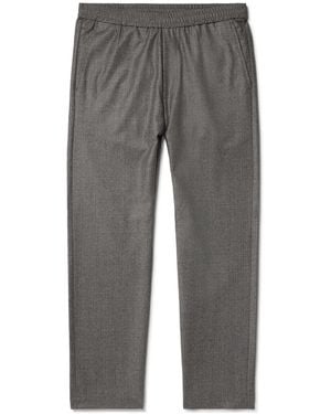 Barena Straight-leg Virgin Wool Drawstring Pants - Gray