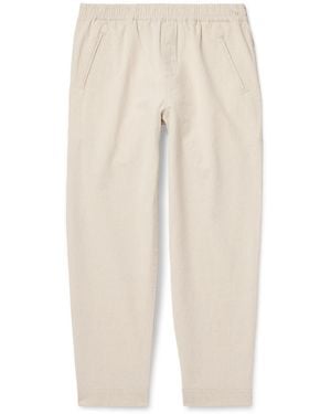Folk Drawcord Assembly Straight-Leg Linen And Cotton-Blend Pants - Natural