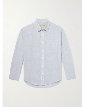 FRIZMWORKS Og Oversized Striped Cotton-Blend Seersucker Shirt - White