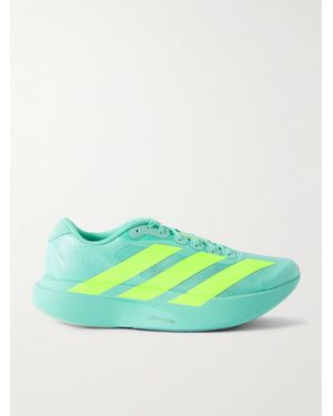 adidas Originals Adizero Evo Sl Striped Mesh Running Trainers - Green