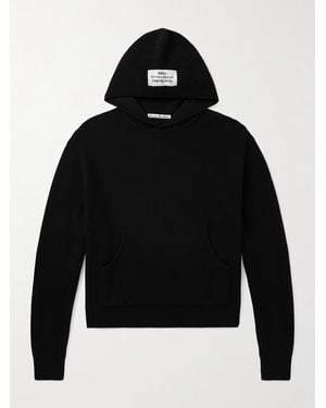 Acne Studios Logo-Appliquéd Cashmere-Blend Hoodie - Black