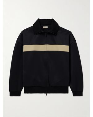 Fear Of God Striped Neoprene Track Jacket - Black