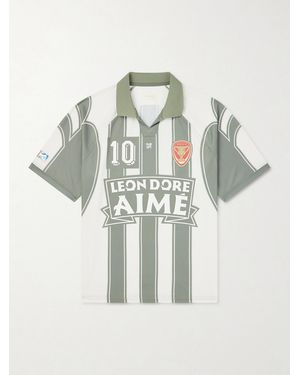 Aimé Leon Dore Logo-Appliquéd Striped Jersey T-Shirt - White