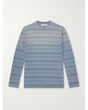 Our Legacy Striped Cotton-jersey T-shirt - Blue
