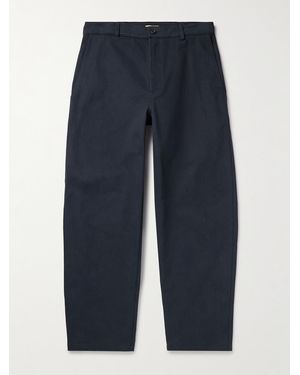 De Bonne Facture Pantaloni Barrel - Blu