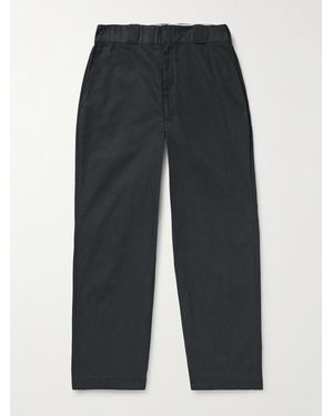 A.PRESSE Work Straight-Leg Cotton-Blend Chinos - Blue
