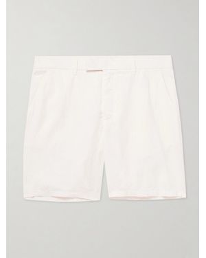 MR P. Straight-leg Linen Shorts - Natural