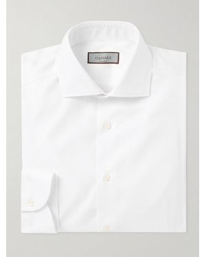 Canali Cutaway-Collar Cotton-Twill Shirt - White