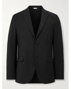 Boglioli K-jacket Unstructured Wool-blend Crepe Suit Jacket - Black