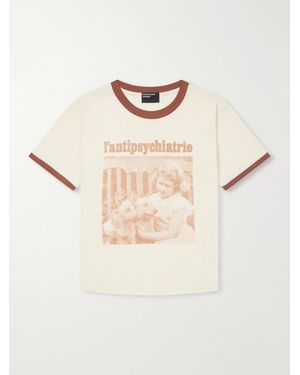 Enfants Riches Deprimes L'Antipsychiatrie Printed Cotton-Jersey T-Shirt - Natural
