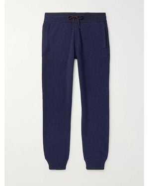 Loro Piana Slim-Fit Tapered Cashmere Joggers - Blue
