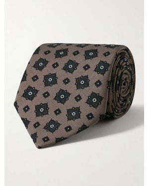 dunhill 9.5Cm Printed Mulberry Silk-Twill Tie - Grey