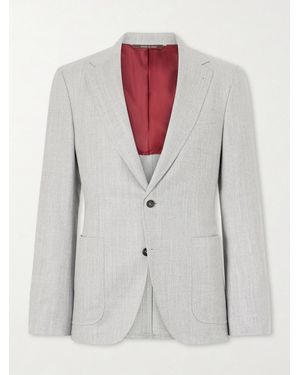 Canali Kei Wool Blazer - White