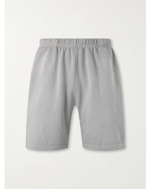 Les Tien Rider Straight-Leg Cotton-Jersey Drawstring Shorts - Grey