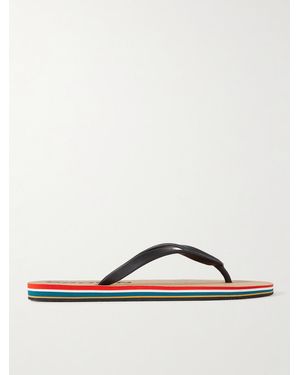Orlebar Brown Haston Logo-Debossed Rubber And Cork Flip Flops - Black