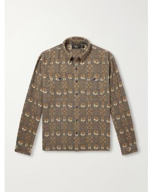 RRL Cotton-Jacquard Shirt - Brown