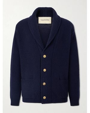 Valentino Garavani Knit Wool Cardigan - Blue