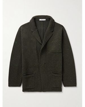 Inis Meáin Unstructured Merino Wool And Cashmere-Blend Cardigan - Nero