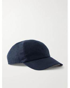 Orlebar Brown Barney Logo-Embroidered Linen-Twill Baseball Cap - Blue