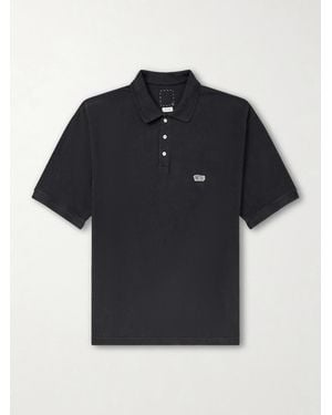 Visvim Mondo Logo-embroidered Cotton-piqué Polo Shirt - Black