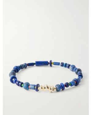 Luis Morais 14-Karat Lapis Lazuli Beaded Bracelet - Blue
